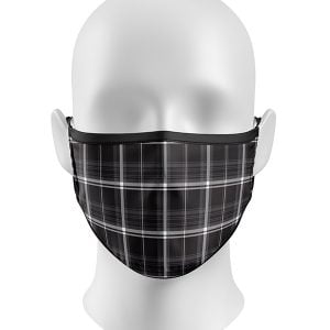 New Black Gingham Face Mask